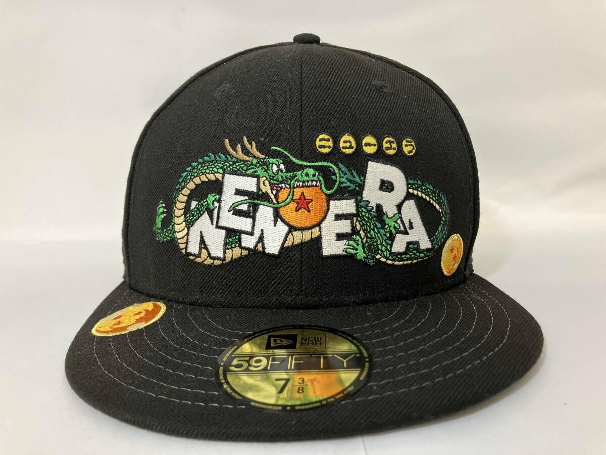 NEW ERA DRAGON BALL ニューエラ ドラゴンボール 59FIFTY タイトルロゴ刺繍 ブラック ウール コットン ポリエステル 中国製 色褪せ有