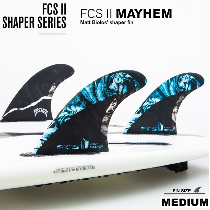 FCS2 フィン SHAPERS SERIES FCS II MATT BIOLOS Mayhem TRI FIN SET