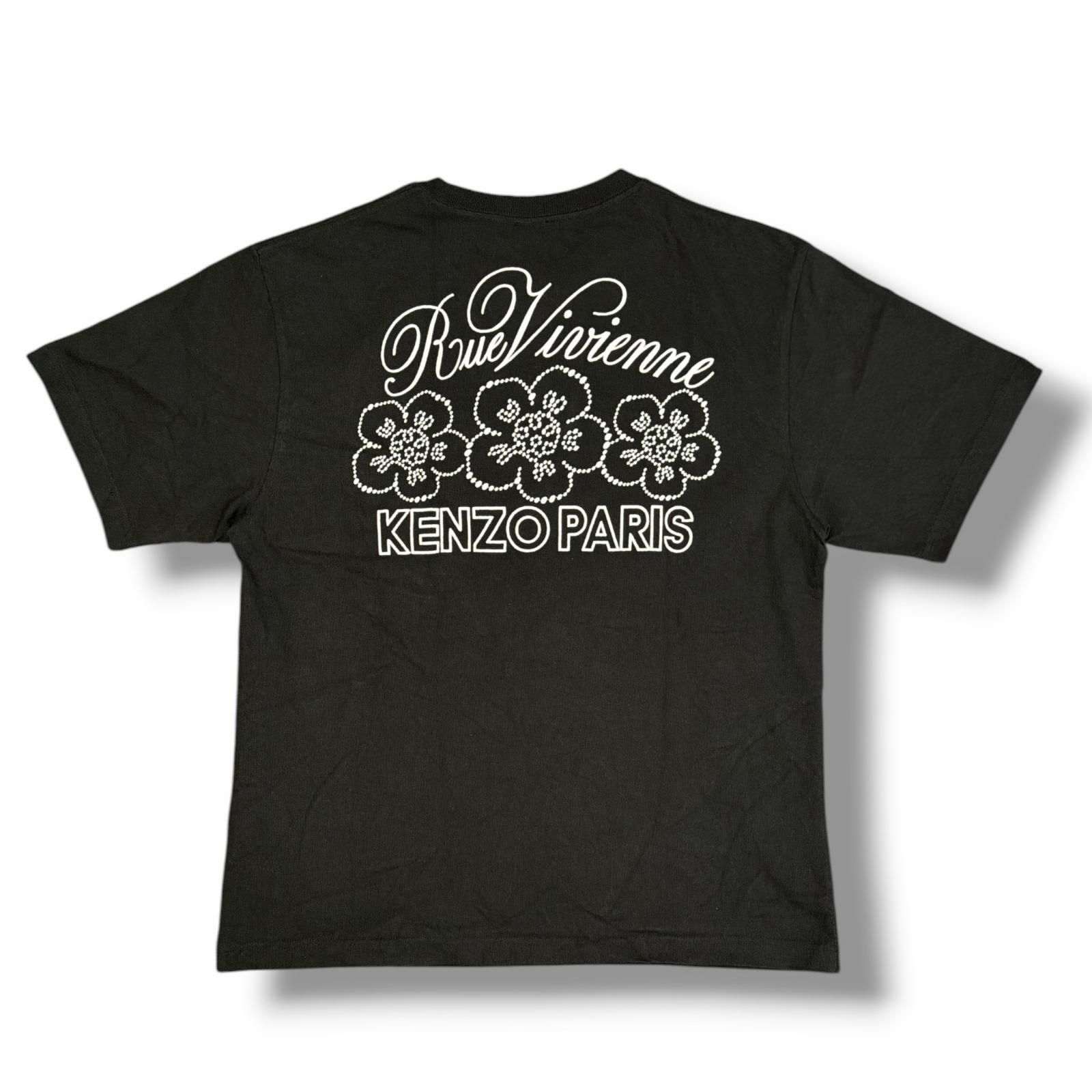 KENZO 24SS Black Letter Print Crewneck Loose Fit T-Shirt レタープリント クルーネック ルーズフィット Tシャツ 半袖カットソー ケンゾー FE65TS2984SI ブラック L （14340M）