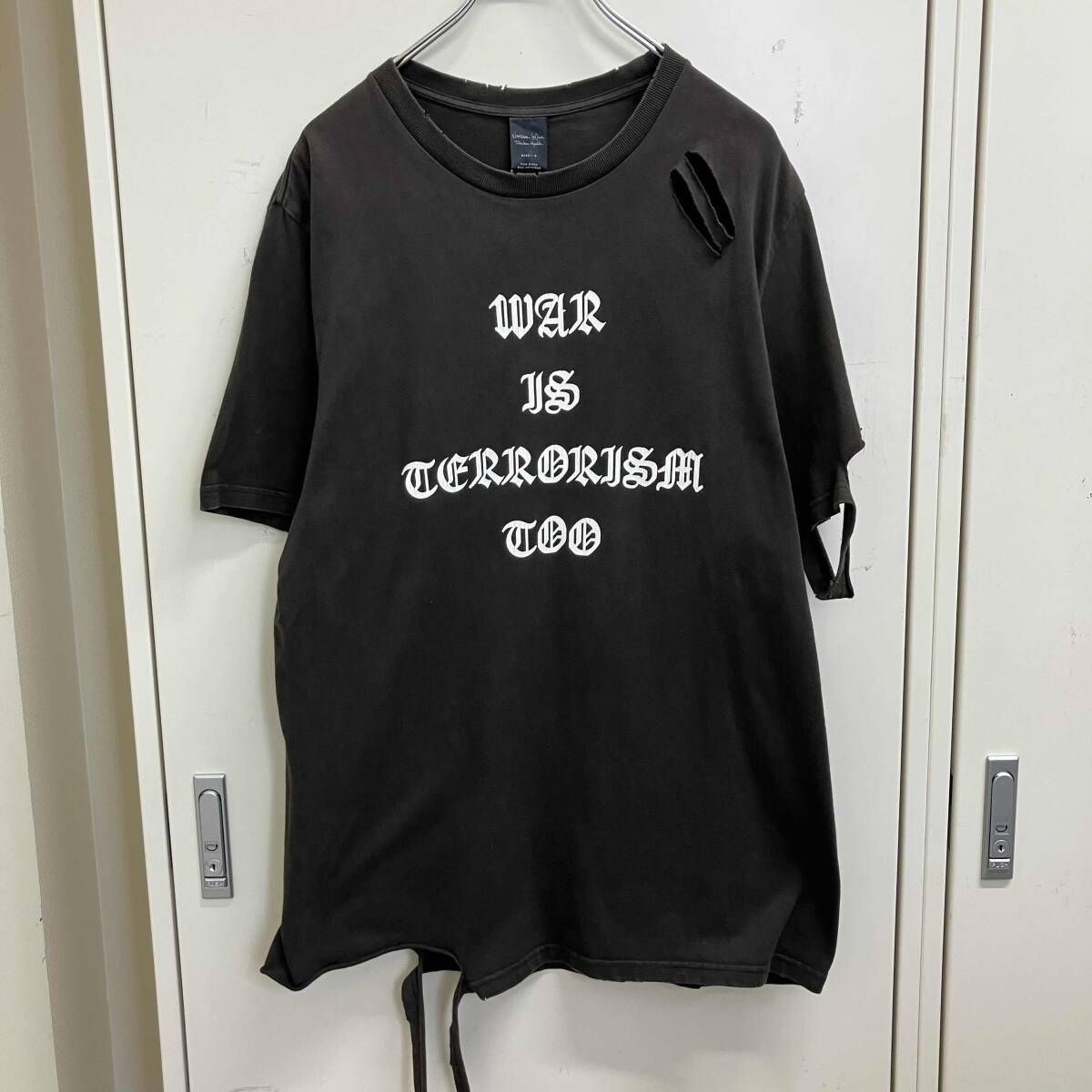 04AW archive NUMBER(N)INE GIVE期 反戦 クラッシュTEE 4段 サイズ4 ダークブラウン系 ナンバーナイン