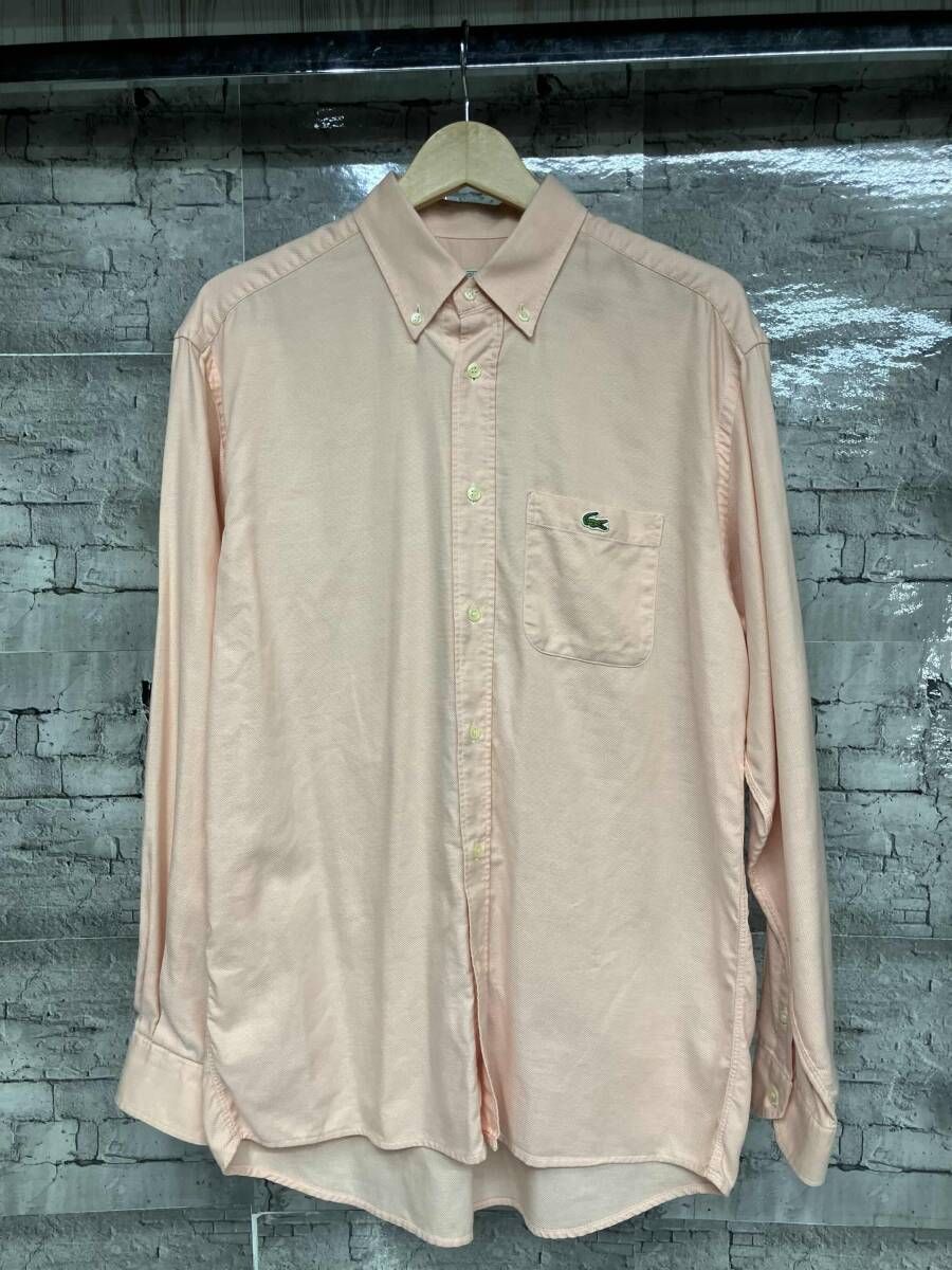 ピンク LACOSTE 長袖シャツ CHEMISE 40サイズ ピンクシャツ