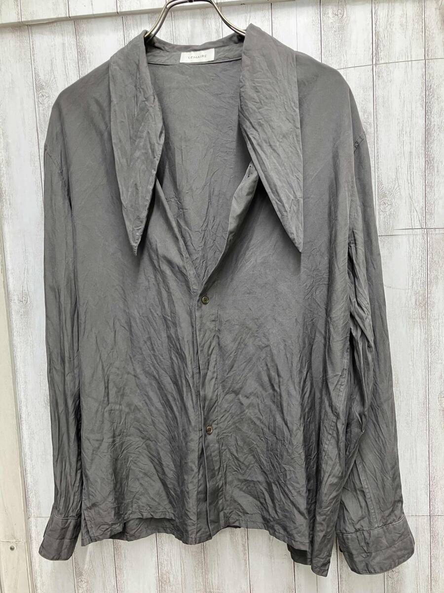 LEMAIRE/長袖シャツ/M213SH174LF634100％シルクグレー