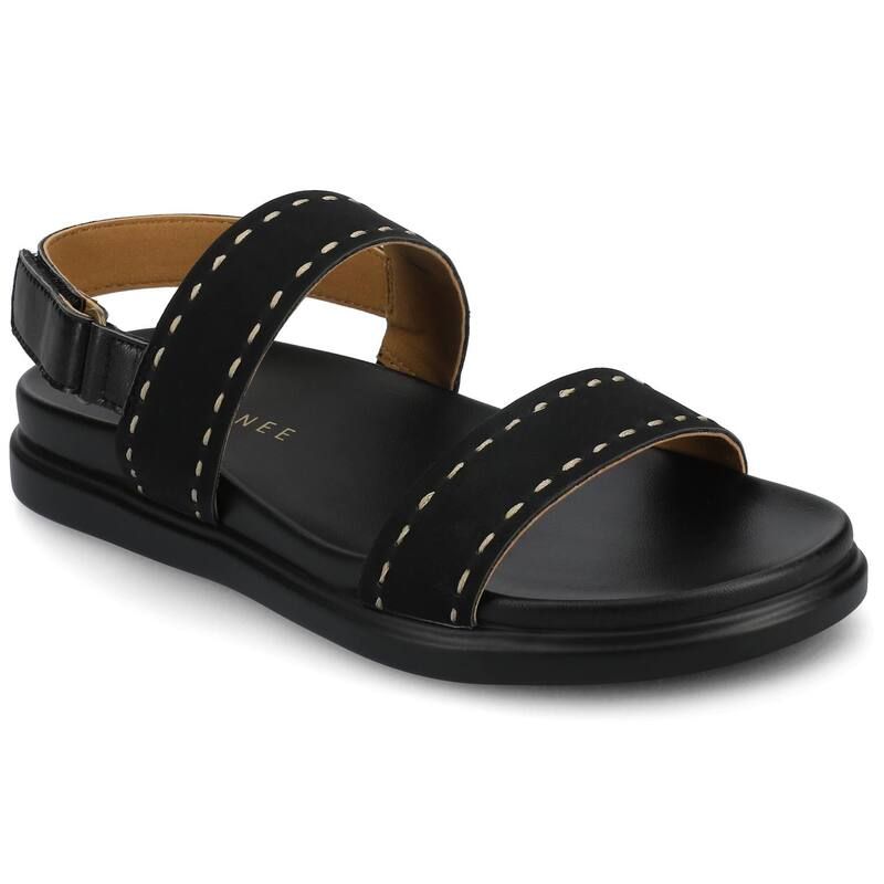 ジャーニー レディース シューズ サンダル Journee Milie Womens Multi Strap Sandals Black ブラック