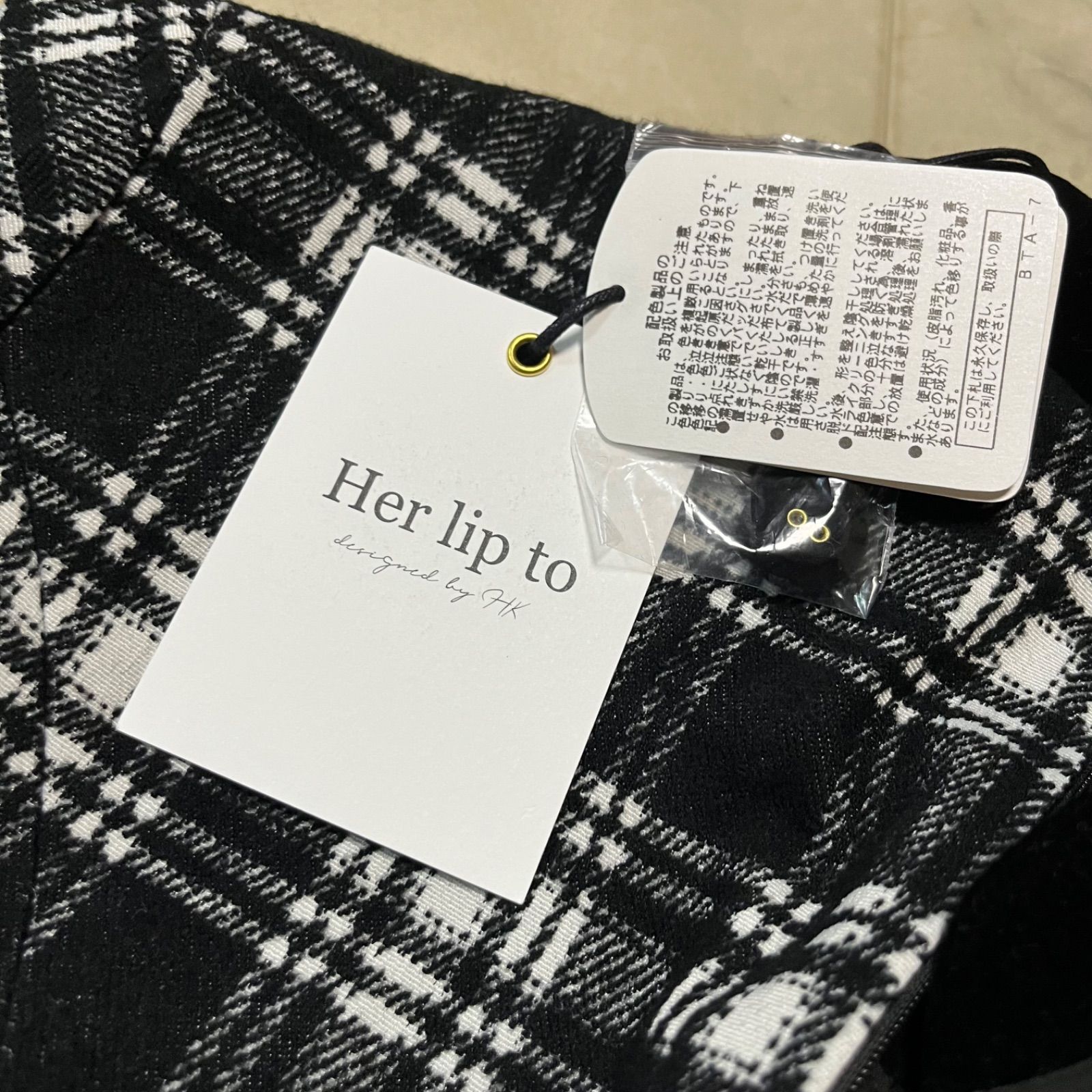 未使用 タグぐ付き Her lip to ハーリップトゥ Laperouse Mini Dress 