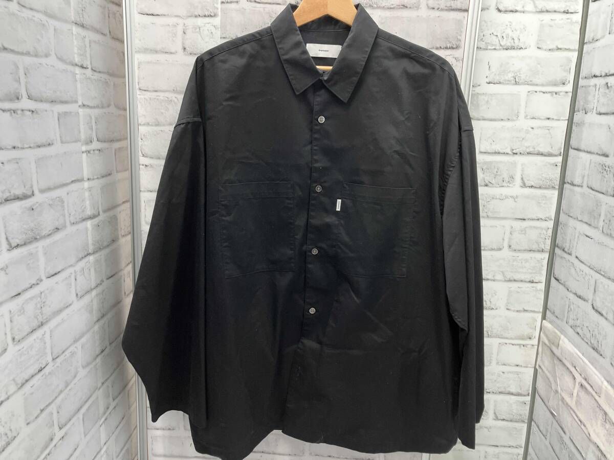 Graphpaper / Black/ 23AW/GM232-50055B /長袖シャツ / Solotex Twill L / S Oversized Box Shir / (若干汚れ有り) / size:Free