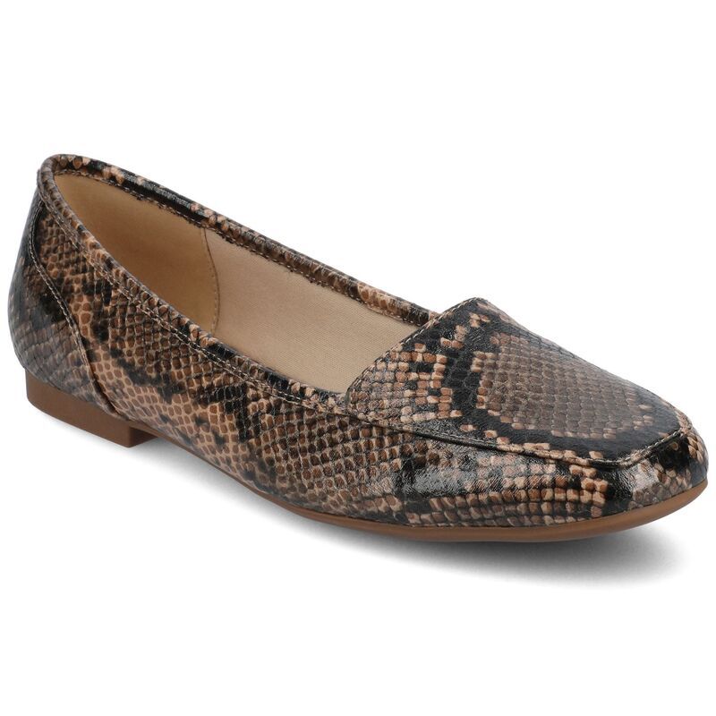 ジャーニー レディース シューズ サンダル Journee Noelia Womensquare Toe Ballet Flats In Regular Wide Width Snake Brown