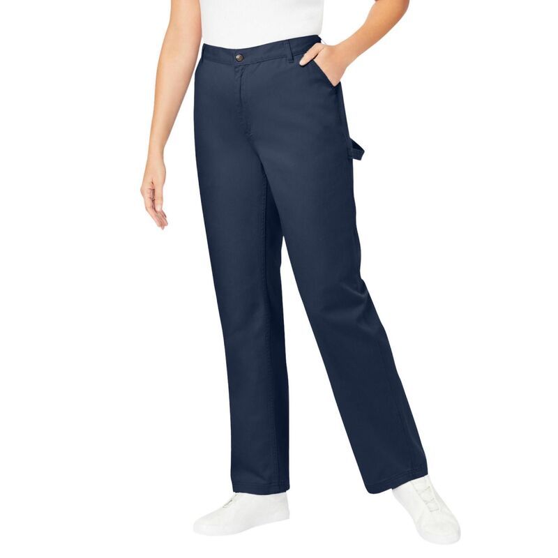 ウーマン ウィズイン レディース ボトムス デニムパンツ プラスサイズ トール Woman Within Plusize Tall Carpenter Denim Pant Navy ネイビー