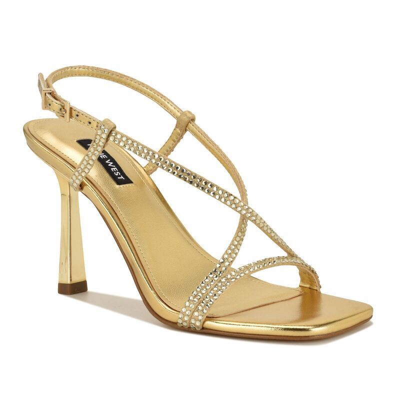 ナインウェスト レディース シューズ サンダル ヒール Nine West Vallanh Womens Higheel Slingback Dressandals Gold ゴールド