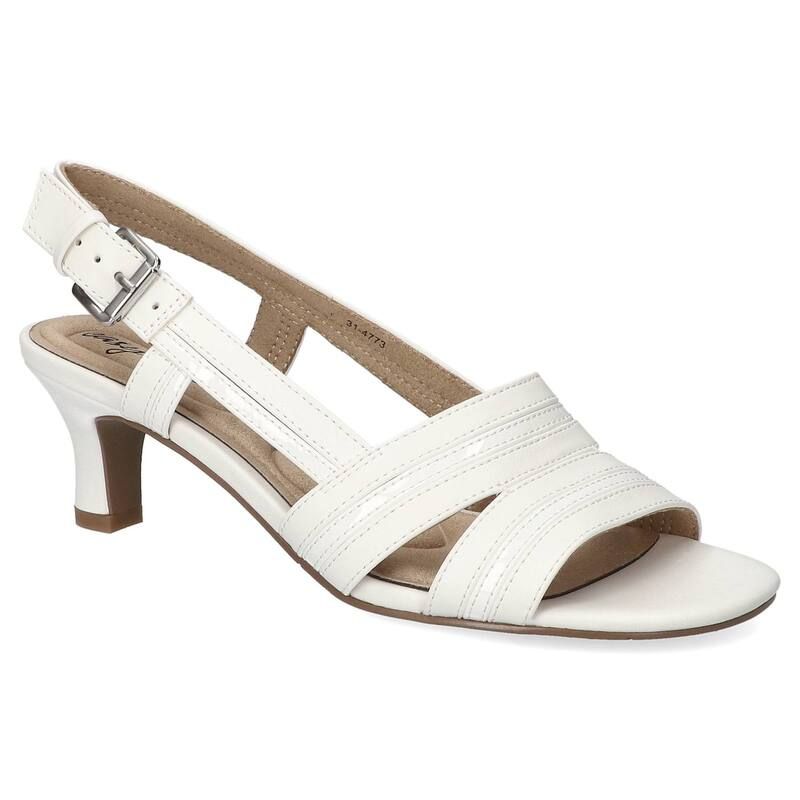 イージーストリート レディース シューズ サンダル ヒール Easy Street Meghan Slingback Womens Heeled Sandals White ホワイト