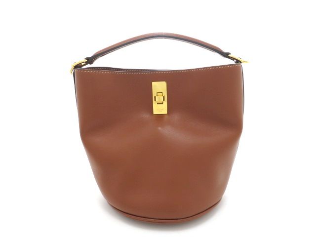 CELINE セリーヌ 2WAYバッグ ティーンバケット16 197573CR4.04LU ショルダーバッグ レザー タン レディース【中古】【473】