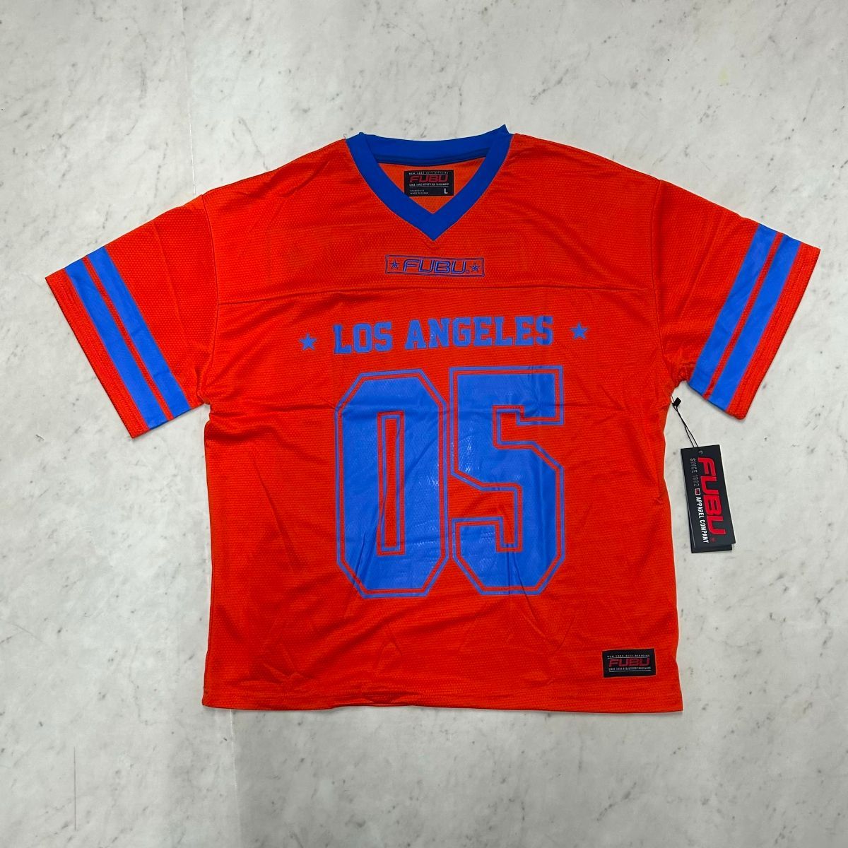 USA仕様 FUBU フブ Football Game Jersey フットボール メッシュ ゲームシャツ Y109 オレンジ (FBT3)