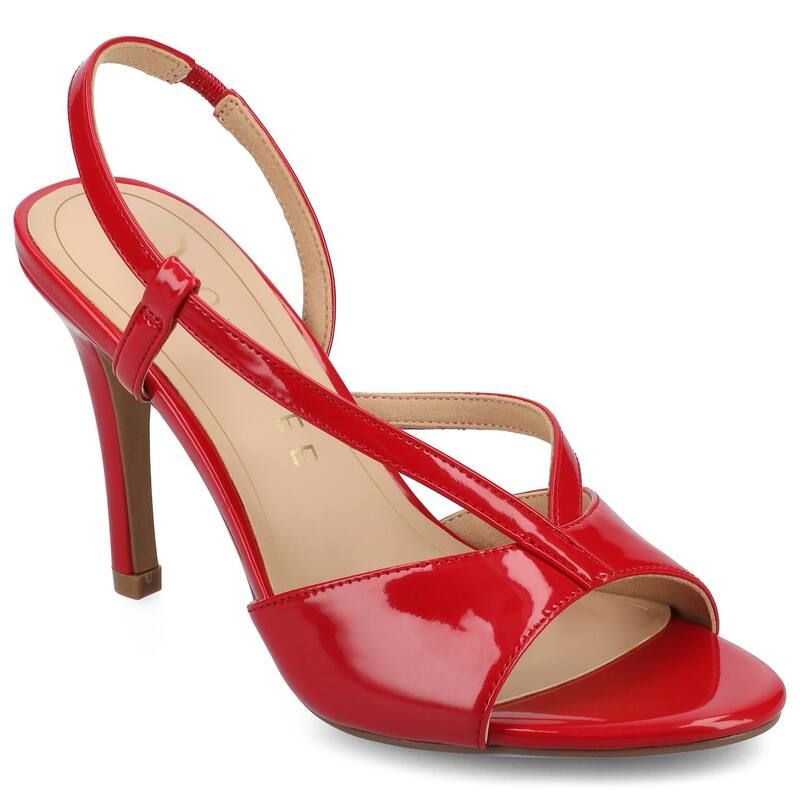ジャーニー レディース シューズ パンプス サンダル ヒール Journee Varra Womens Crossover Strap Stiletto Heeledressandals Patent