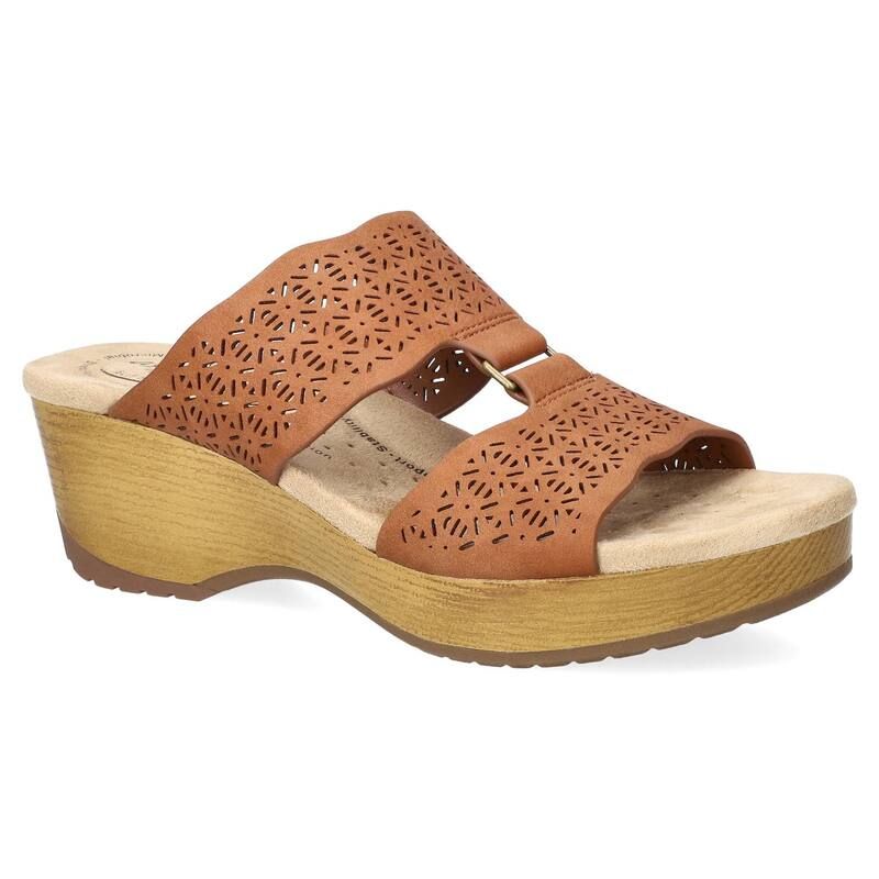 イージーストリート レディース シューズ サンダル Easy Street Rin WomenslipResistant Sandals Tan タン