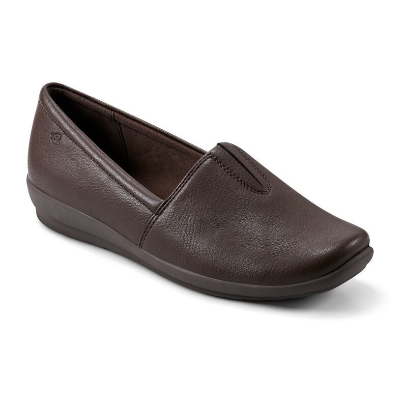 イージースピリット レディース シューズ スリッポン・ローファー Easy Spirit Arlie Womens Wedge SlipOn Flats Dark Brown ブラウン