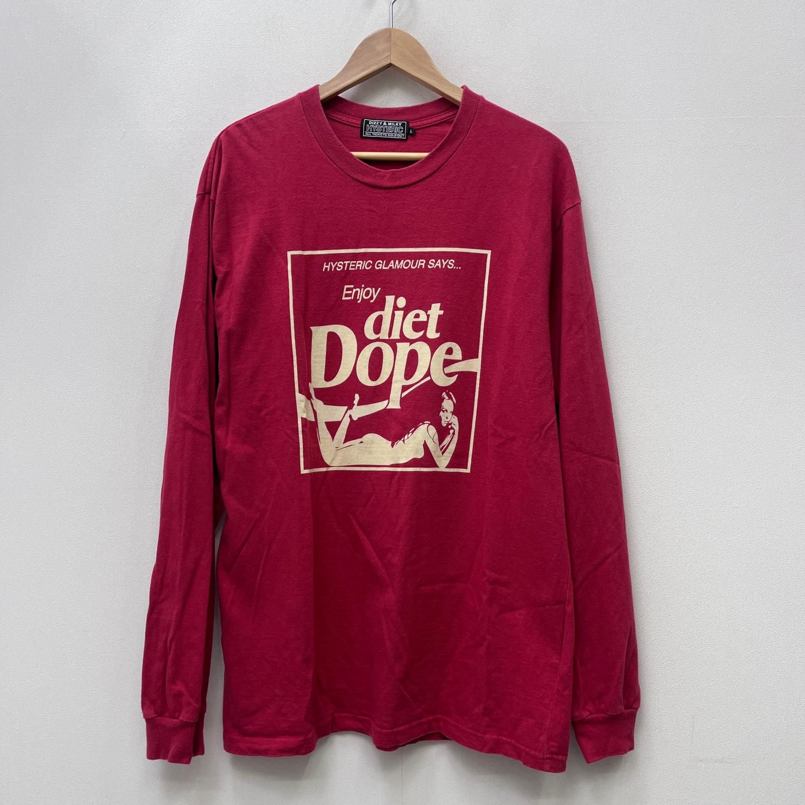 【加古川店】 中古 HYSTERIC GLAMOUR | ヒステリックグラマー 長袖Ｔシャツ DIET DOPE 02251CL02 レッド サイズ：L 【104】