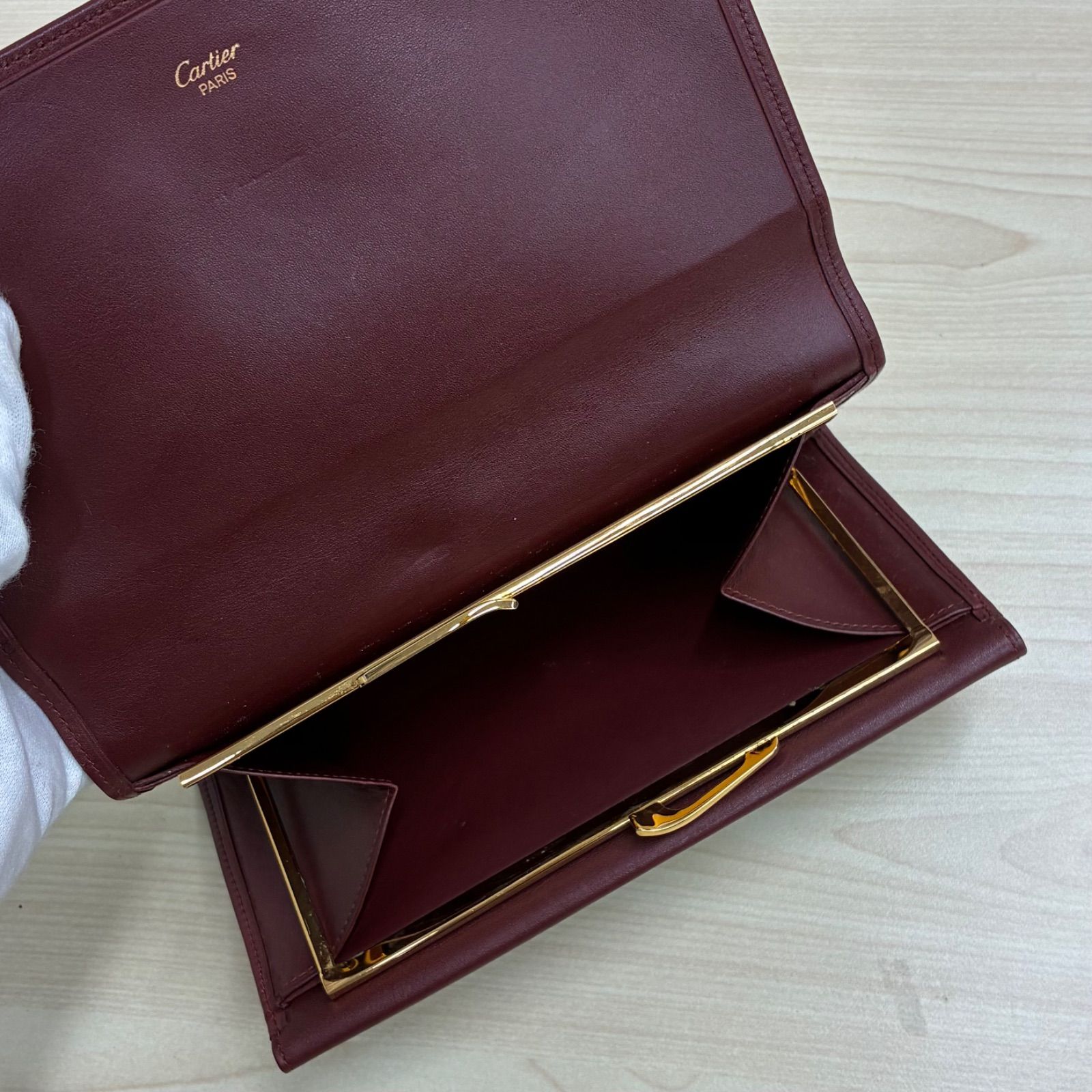 カルティエ Cartier】⚫︎マストライン 長財布 札入れ ワインレッド 