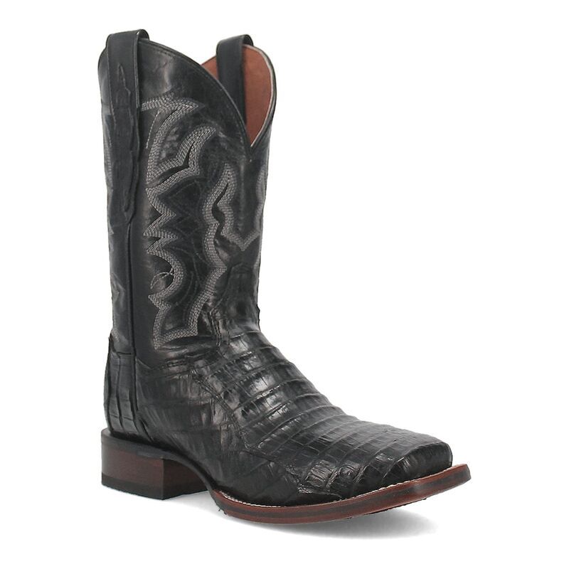 ダンポスト メンズ シューズ ブーツ・レインブーツ レザー Dan Post Mens Kingsly Caiman Leather Cowboy Boots Black ブラック