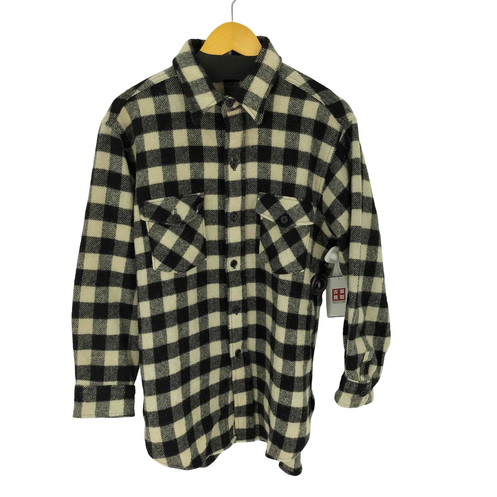 ウールリッチ WOOLRICH USA製 バッファローチェックネルシャツ メンズ 表記無