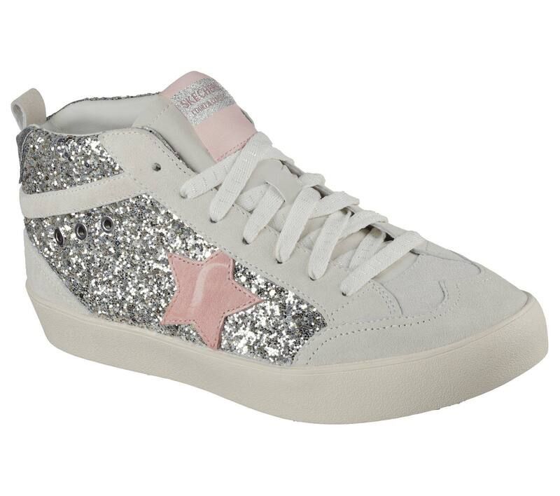 スケッチャーズ レディース シューズ スニーカー Skecherstrand Star Golden Glam Womensneakers Light Gray Pink グレー