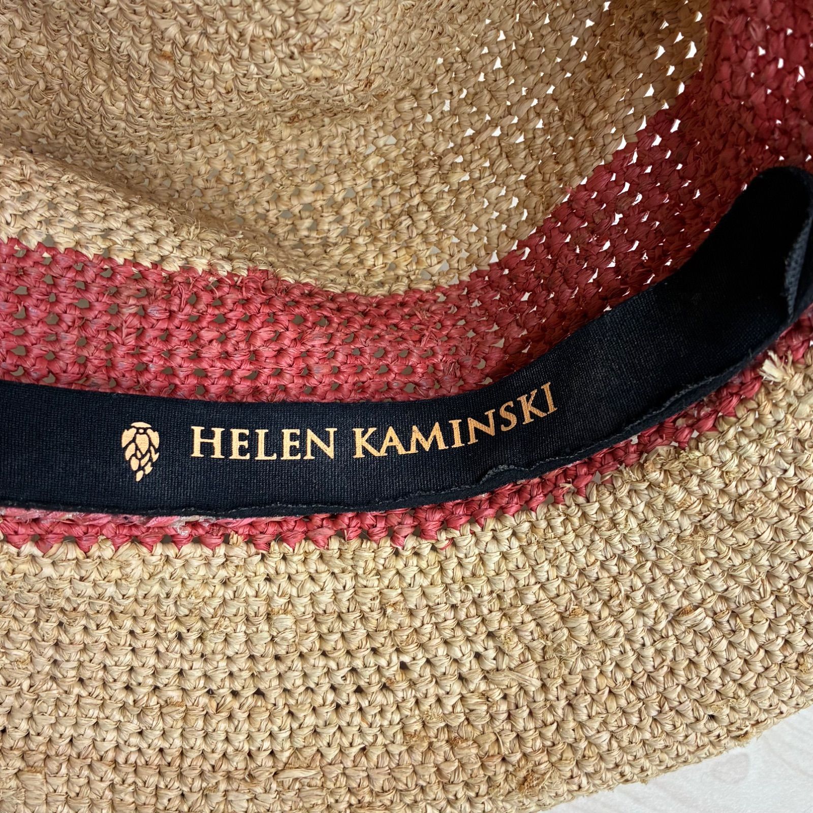 ヘレンカミンスキー HELEN KAMINSKI】⚫︎ボーダーラフィアハット