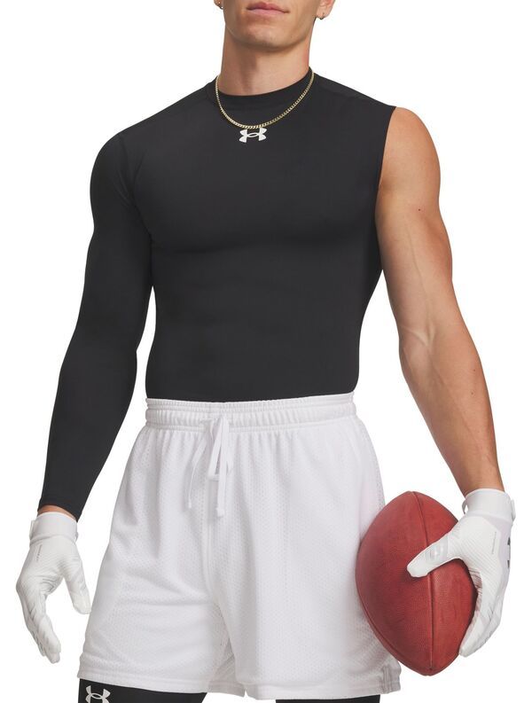アンダーアーマー メンズ トップス タンクトップ アシンメトリー Under Armour Mens HeatGear Asymmetrical RightSleeve Tank Top BlackW