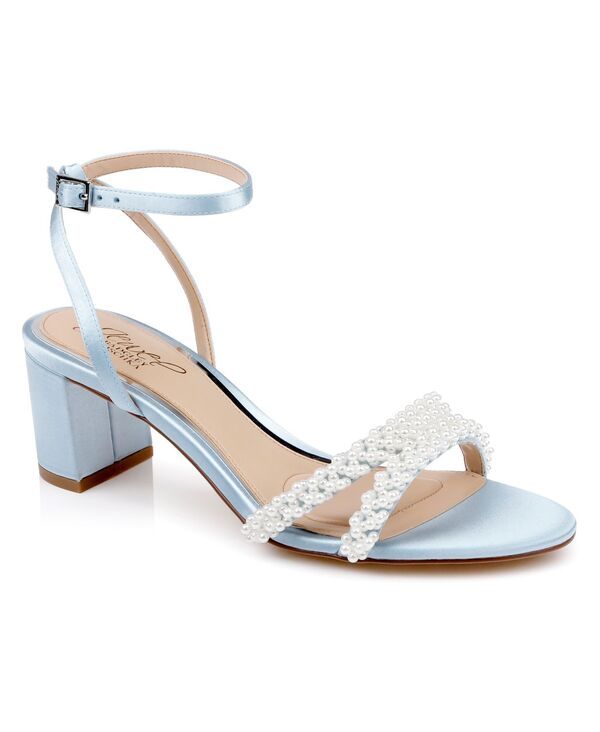ジュウェルダグレイミシュカ レディース シューズ サンダル ヒール Jewel Badgley Mischka Womens Ninnette Block Heel Sandalsky Blue ブル