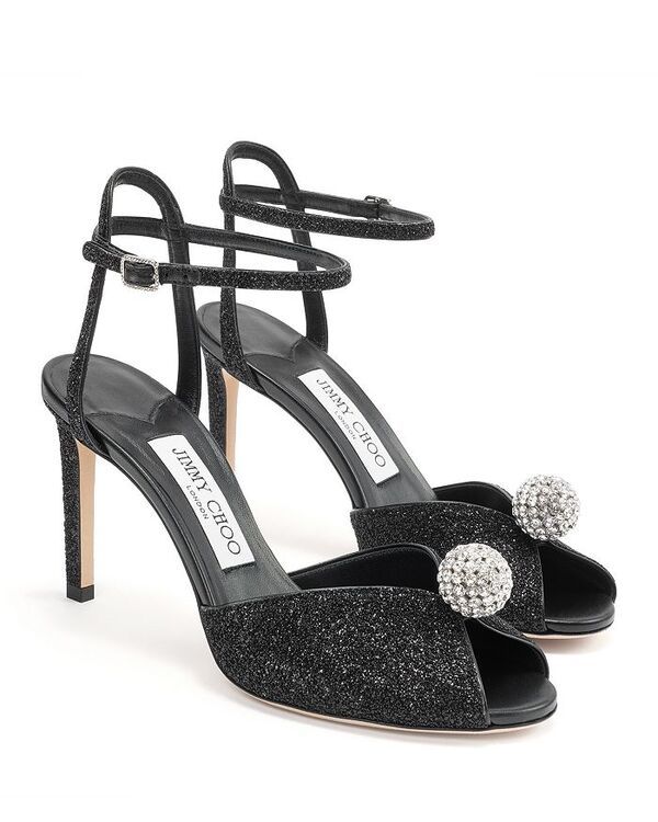 ジミーチュー レディース シューズ サンダル Jimmy Choo Womensacora 85 Sandals BlackCrystal ブラック