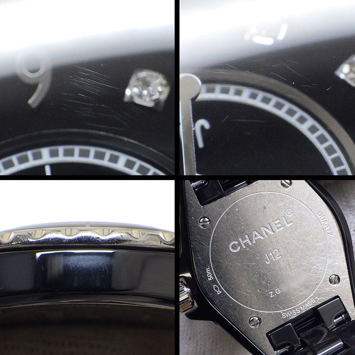 CHANELアナログ腕時計　シルバー シャネル CHANEL 腕時計 J12 H2569 8ポイント ダイヤインデックス