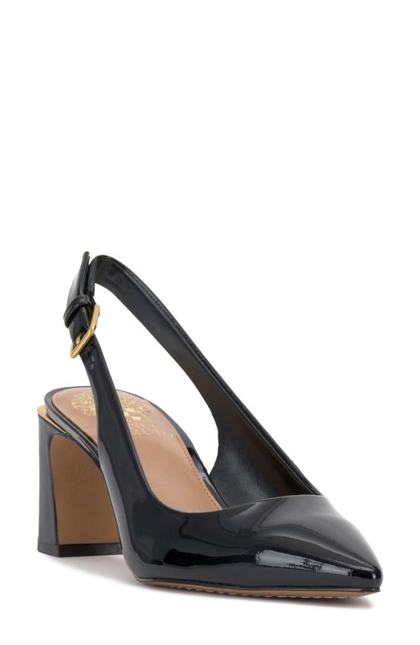 ヴィンスカムート レディース シューズ ヒール Vince Camuto Hamden Pointed Toe Slingback Pump Black Sftpat ブラック
