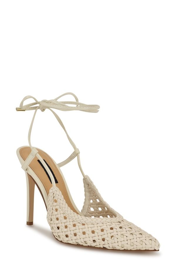 ナインウェスト レディース シューズ ヒール アンクル Nine West Fesslankle Wrapointed Toe Pump Ivory アイボリー