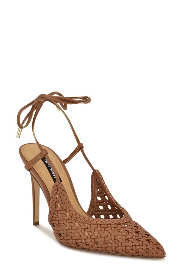 ナインウェスト レディース シューズ ヒール アンクル Nine West Fesslankle Wrapointed Toe Pump Medium Brown ブラウン