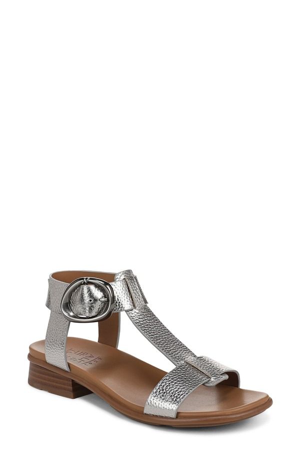 ナチュライザー レディース シューズ ヒール サンダル Naturalizer Brandy TStrap Sandal Soft Pewter ピューター