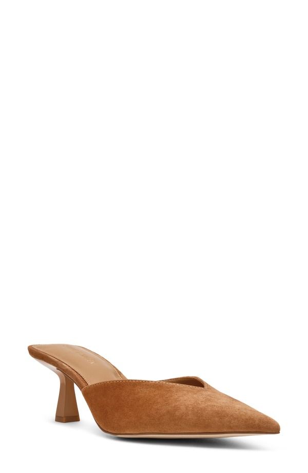 スティーブ マデン レディース シューズ ヒール Steve Madden Mod Pointed Toe Mule Pump Chestnut Suede