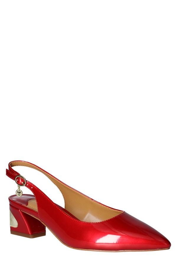ジェイレニー レディース シューズ ヒール J Rene JRene Shayanne Slingback Pointed Toe Pump Red レッド