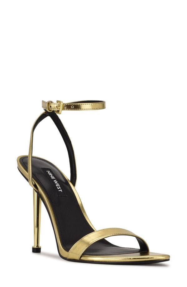 ナインウェスト レディース シューズ ヒール サンダル アンクル Nine West Reinankle Strap Sandal Gold ゴールド