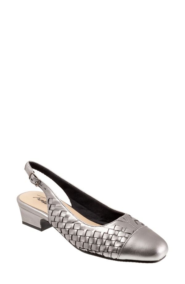 トロッターズ レディース シューズ ヒール Trotters Dea Woven Slingback Pumpewter ピューター