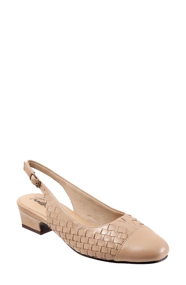 トロッターズ レディース シューズ ヒール Trotters Dea Woven Slingback Pump Nude