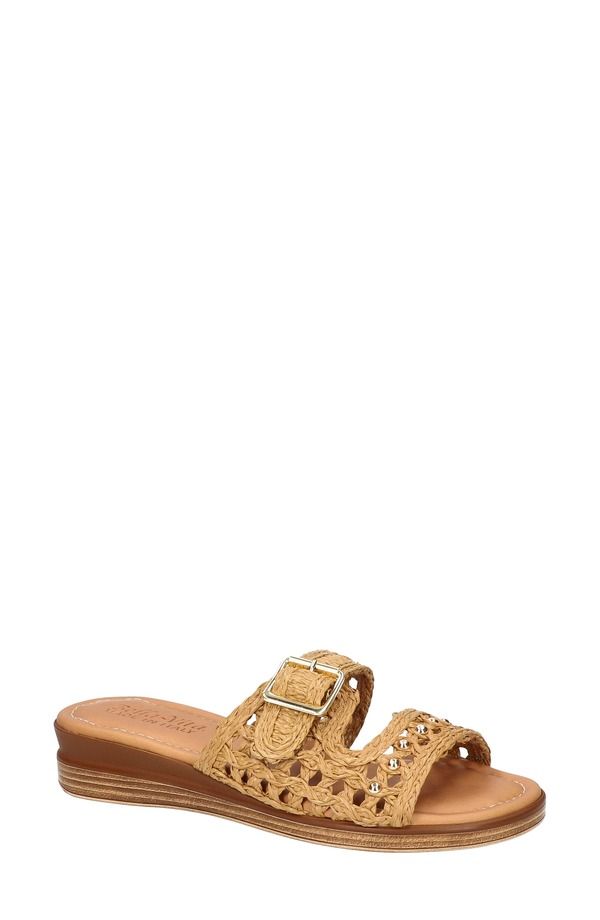 ベラヴィータ レディース シューズ ヒール サンダル Bella Vita BarItaly Wedge Sandal Brown Raffia ブラウン