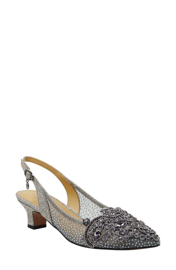 ジェイレニー レディース シューズ ヒール J Rene Strovanni Slingback Pumpewter ピューター