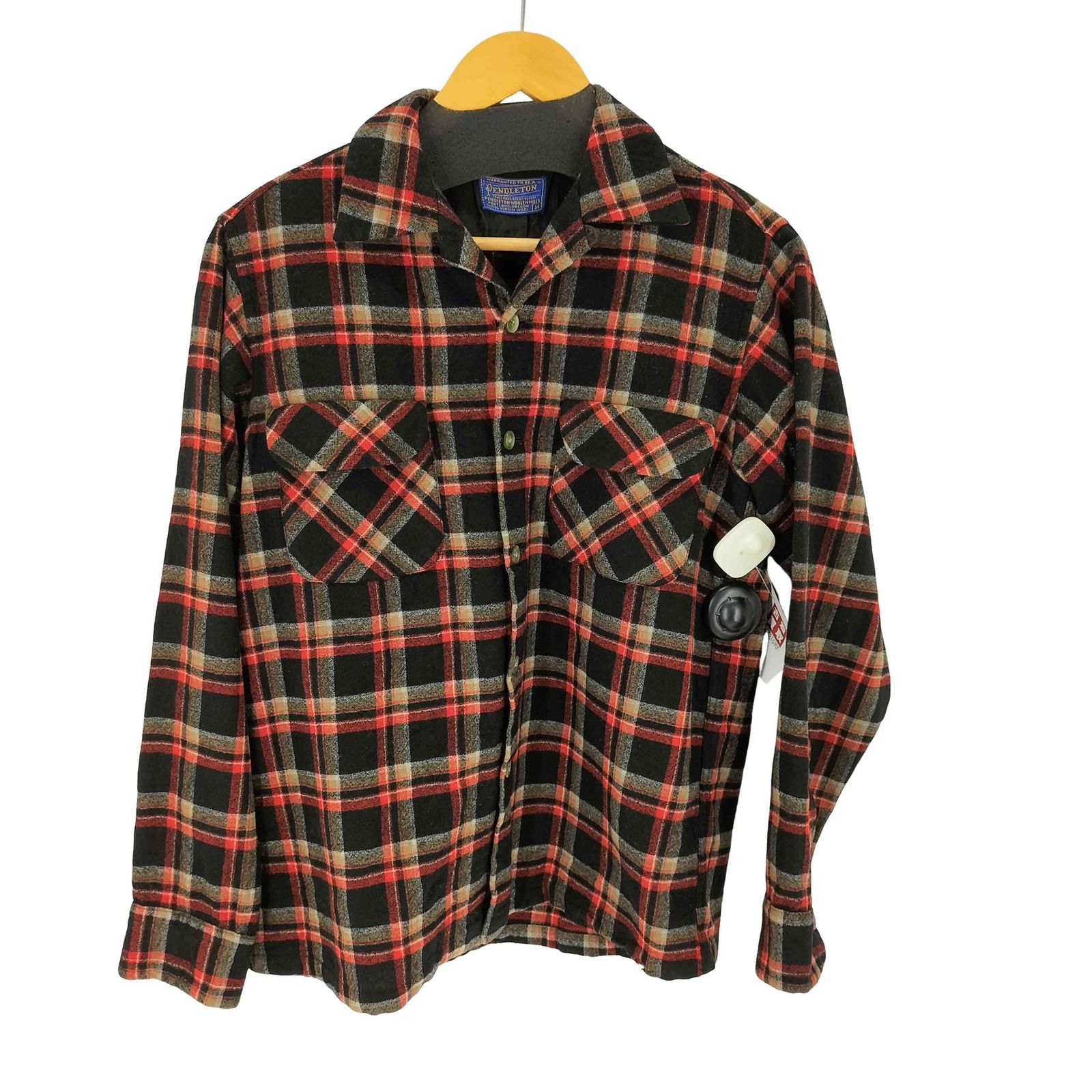 ペンドルトン PENDLETON チェック柄 オープンカラー ボードシャツ ブラックベース メンズ import：M