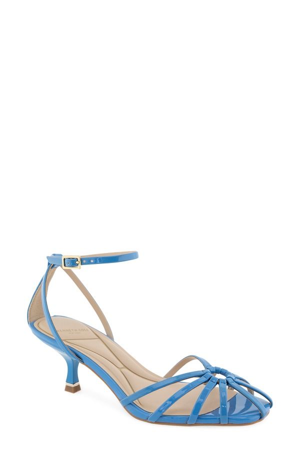 ケネスコール レディース シューズ サンダル アンクル Kenneth Cole Genevieve Ankle Strap Sandal Blue Patent ブルー