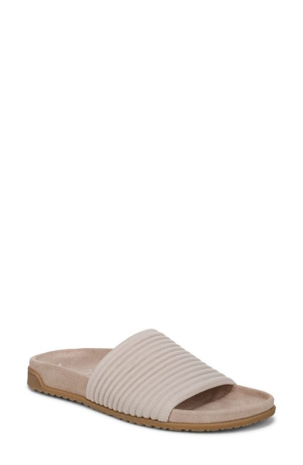 バイオニック レディース シューズ サンダル Vionic Evie Slide Sandal Cream クリーム