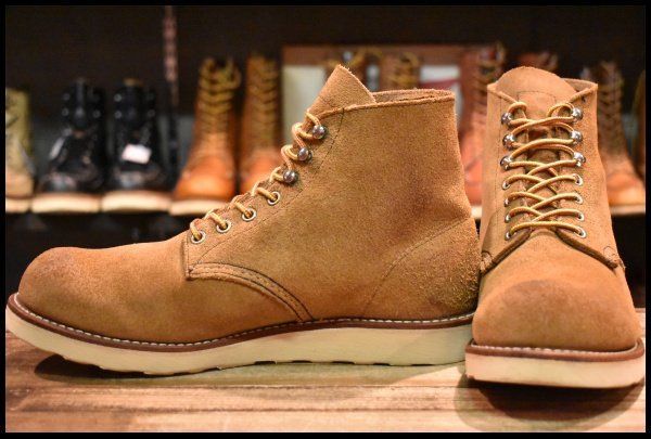 【8.5D 良品 16年】レッドウィング 8181 スエード アイリッシュセッター 茶 ミュールスキナー プレーントゥ ブーツ redwing HOPESMORE【GF189】
