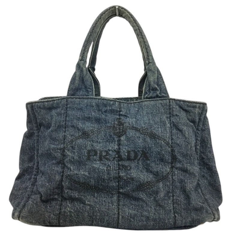 PRADA【プラダ】カナパ　トートバッグ　B1877B　デニム　ブルー系　ハンドバッグ　レディース【中古品/USED-B】質屋　かんてい局那覇店　ｎ3100544927300029