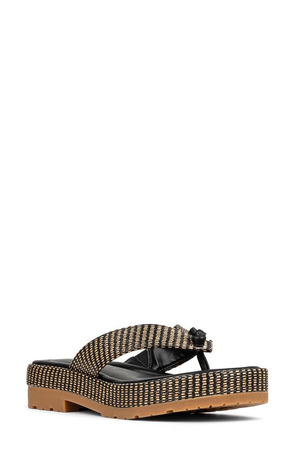 ドナルドプリネール レディース シューズ サンダル プラットフォーム Donald Pliner Sylverr Platform Flip Flop Black ブラック