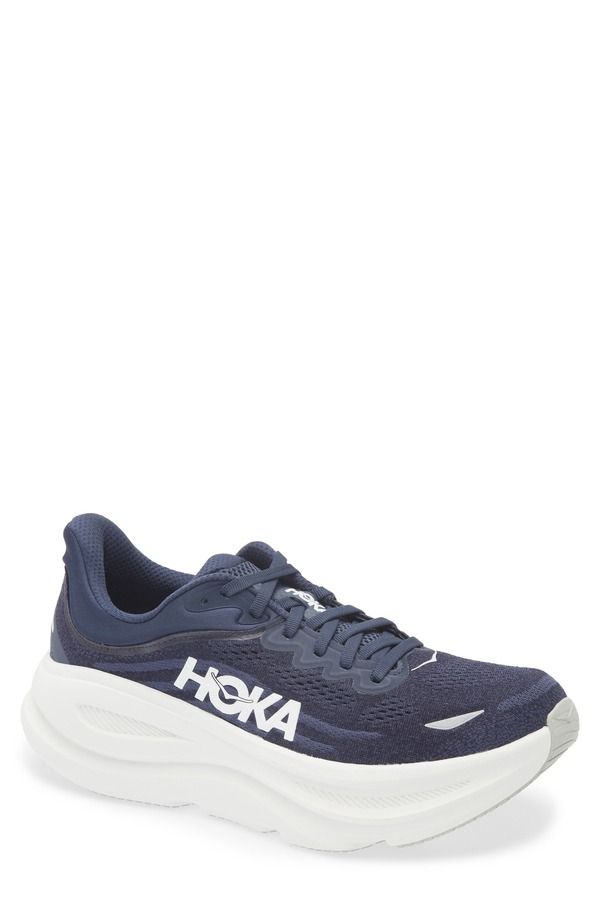 ホカオネオネ メンズ シューズ スニーカー HOKA Bondi 9 Running Shoe Varsity Navy White ホワイト