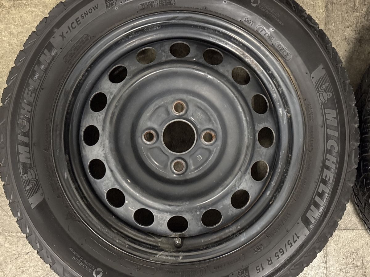 スタッドレス】トヨタ 純正 15in 5J +45 PCD100 ミシュラン X-ICE SNOW 