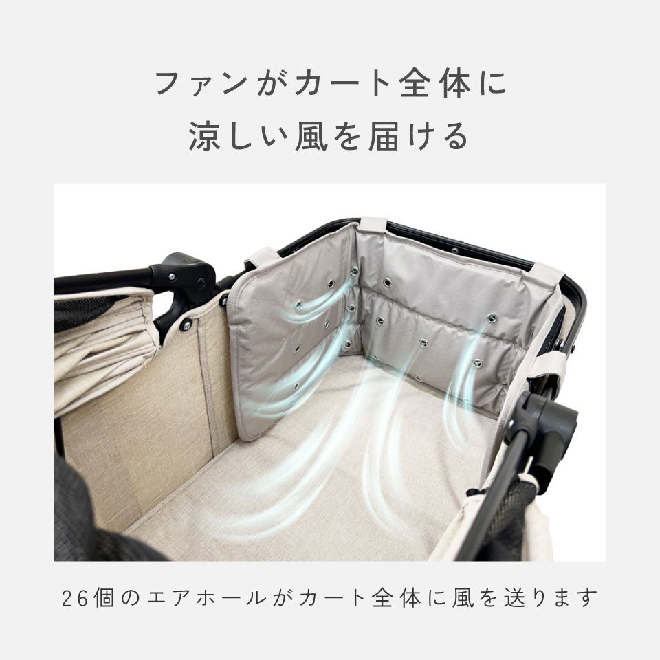 PEPEL（ペペル）ファン付きペットカートシート ファンシート ペット