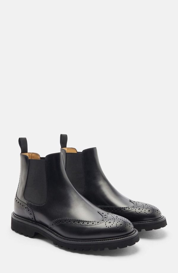 スカロッソ メンズ シューズ ブーツ・レインブーツ チェルシーブーツ チェルシー SCAROSSO Keith Chelsea Boots Black Calf ブラック