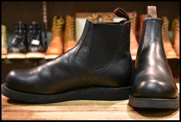 【8.5D 美品 23年】レッドウィング 3194 クラシックチェルシー サイドゴア ブラック ハーネス 黒 ブーツ redwing HOPESMORE【GF196】